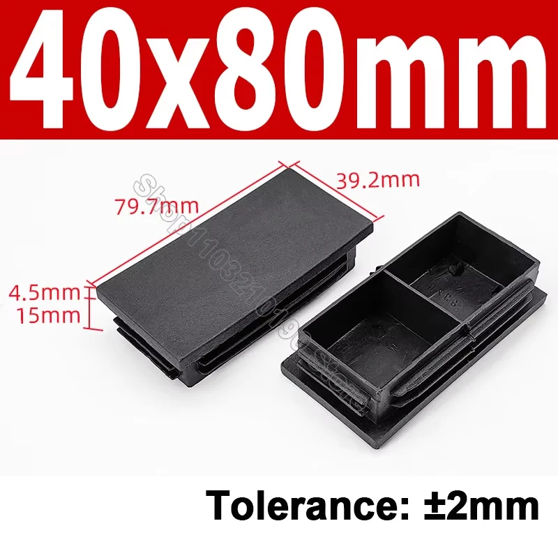 Cuadrado Blanking Extremo Tapas Tubo Gris Insertos Tubo