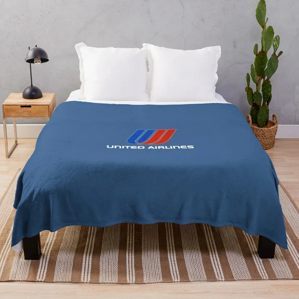

United Airlines Throw Blanket Weighted fluffy Soft Big halloween Hairy Blankets