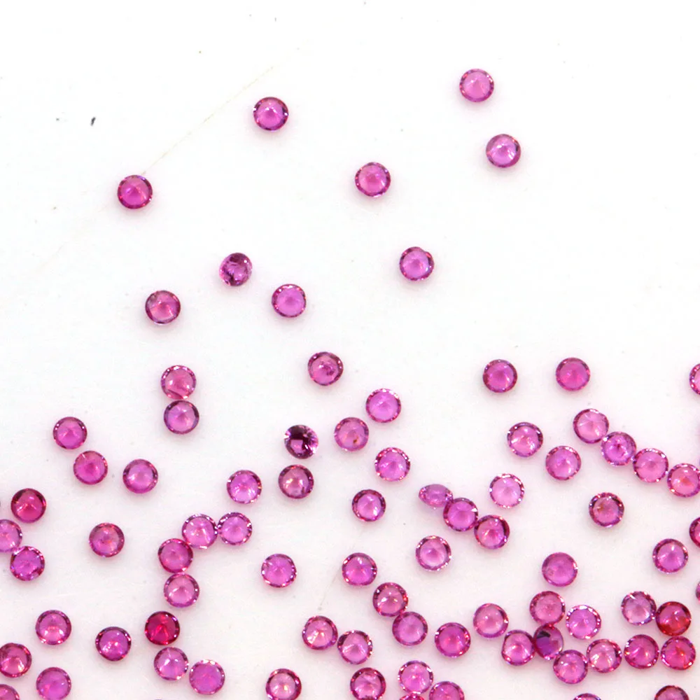 

Guangxi Hot Fashion With Natural Loose Gemstones Pink Sapphire Round 2.1mm Necklace Earrings For Women Keychain Bracelet Rings