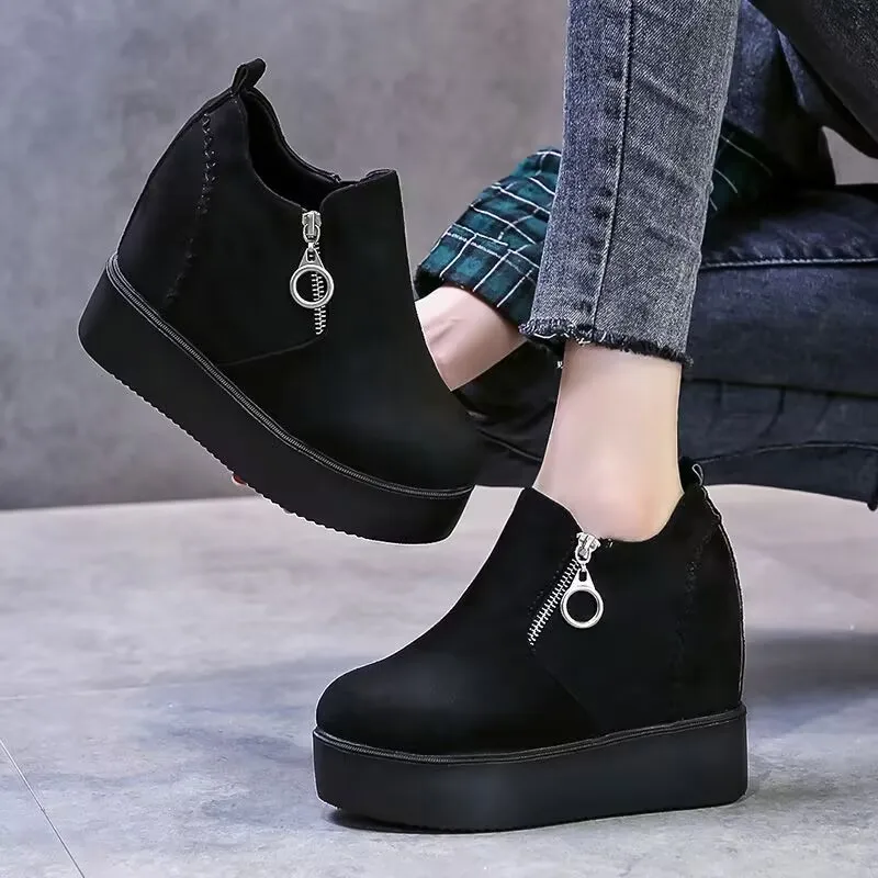 Female Chunky Women Casual Shoes Woman Platform trainers lady wedge comfy Fashion Low Top non slip Sneakers zapatillas de mujer
