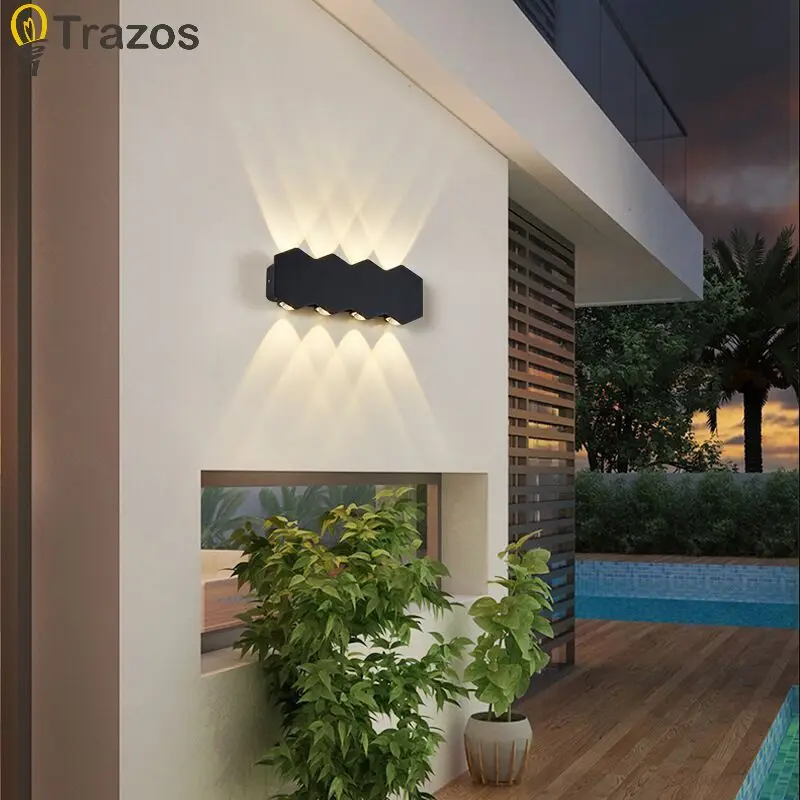 Outdoor Up Down Wall Lamps Minimalist Bedroom Living Room Bedside Wall Lamp Waterproof Garden Villa Wourtyard Washing Lamp