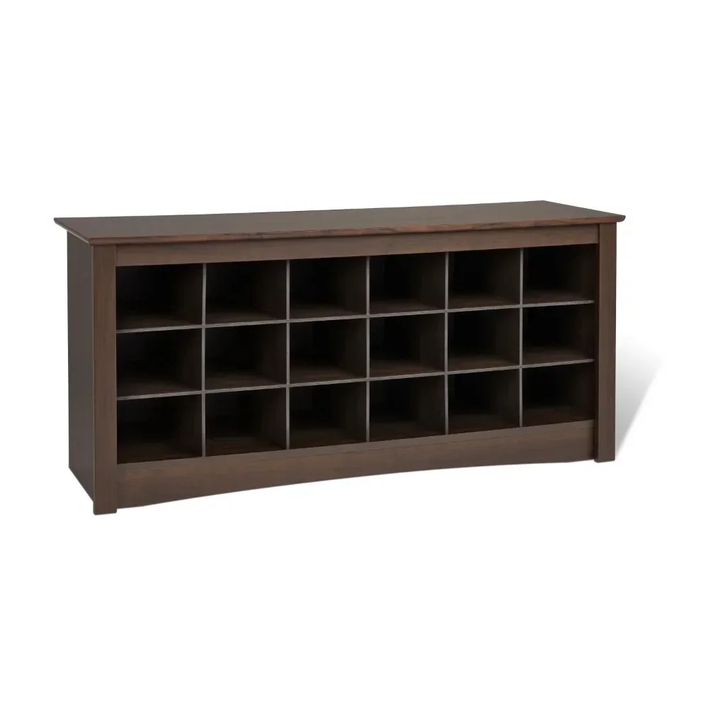 

Shoe Cabinets,18 Pair Shoe Storage Cubby Bench,Shoes Rack