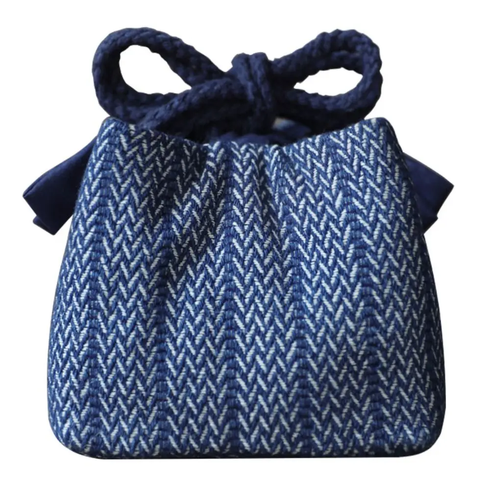 Chinese Style Teapot Cup Cotton Protect Cloth Bags Dustproof Denim Travel Teaware Storage Bag Portable Practical tea storage bags