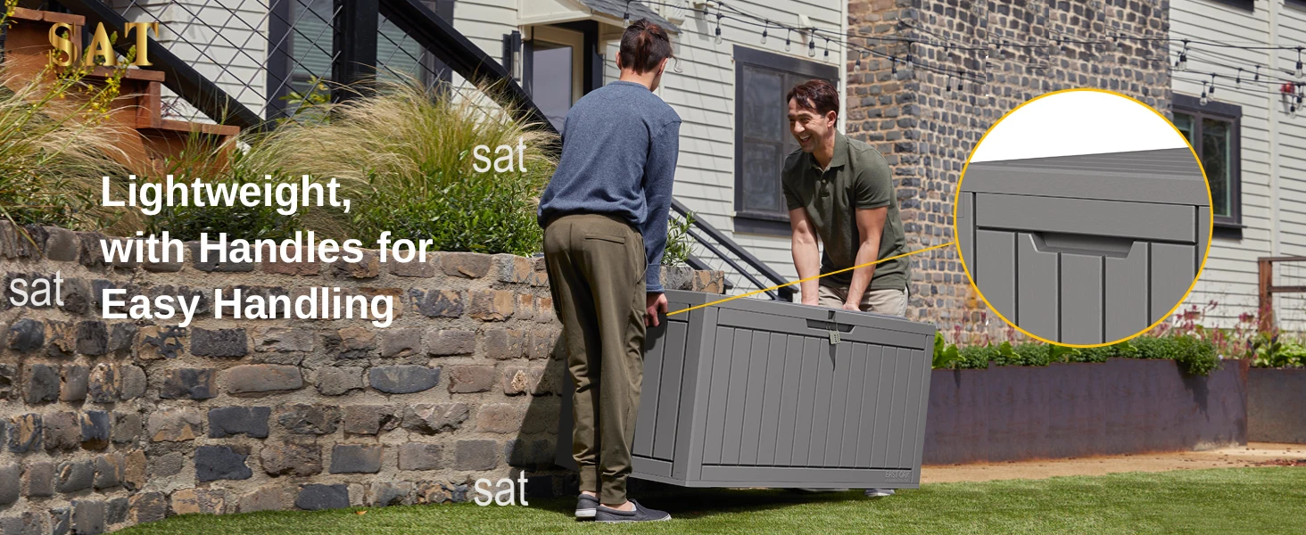 90 Gallon Outdoor Deck Box – Waterproof & Lockable Storage Bin For Patio, Garden & Backyard