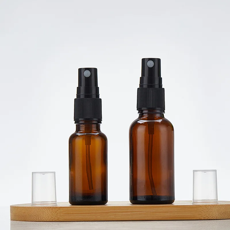 Spray Bottle, Refillable Bottle, Refillable Empty Bottle, Refillable Cosmetic Bottle, Cosmetic Bottle, Cosmetic Bottle Set, Refillable Spray Bottle, Cosmetic Dispenser Bottle, Refillable Bottle Set 5PCS 5/10/15/20/50/100ml Amber Glass Spray Bottle Essential Oil Atomiser Cosmetic Dispensing Container Portable Travel Bottle