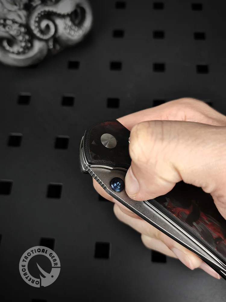 CRETACE HB Series Folding Blade Pocket Knife 12C27 Carbon Fiber