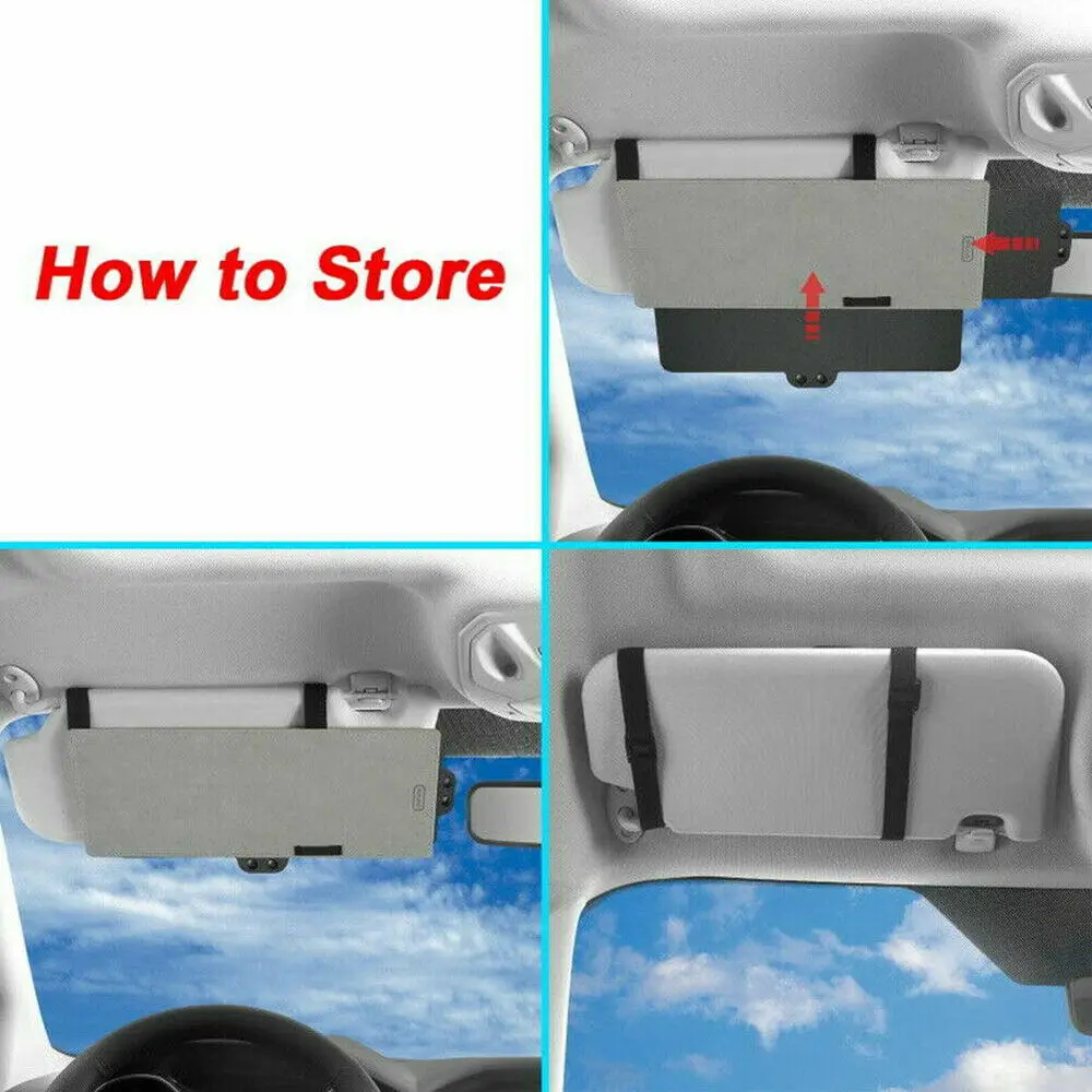 Car Sun Visor Extension Extender Shield Front Side Window Shade Anti