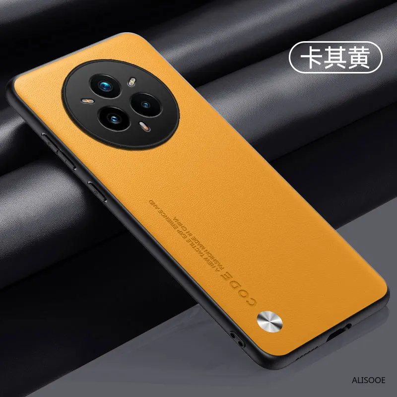 Luxury Plain Leather Protective Phone Case - Premium Cover