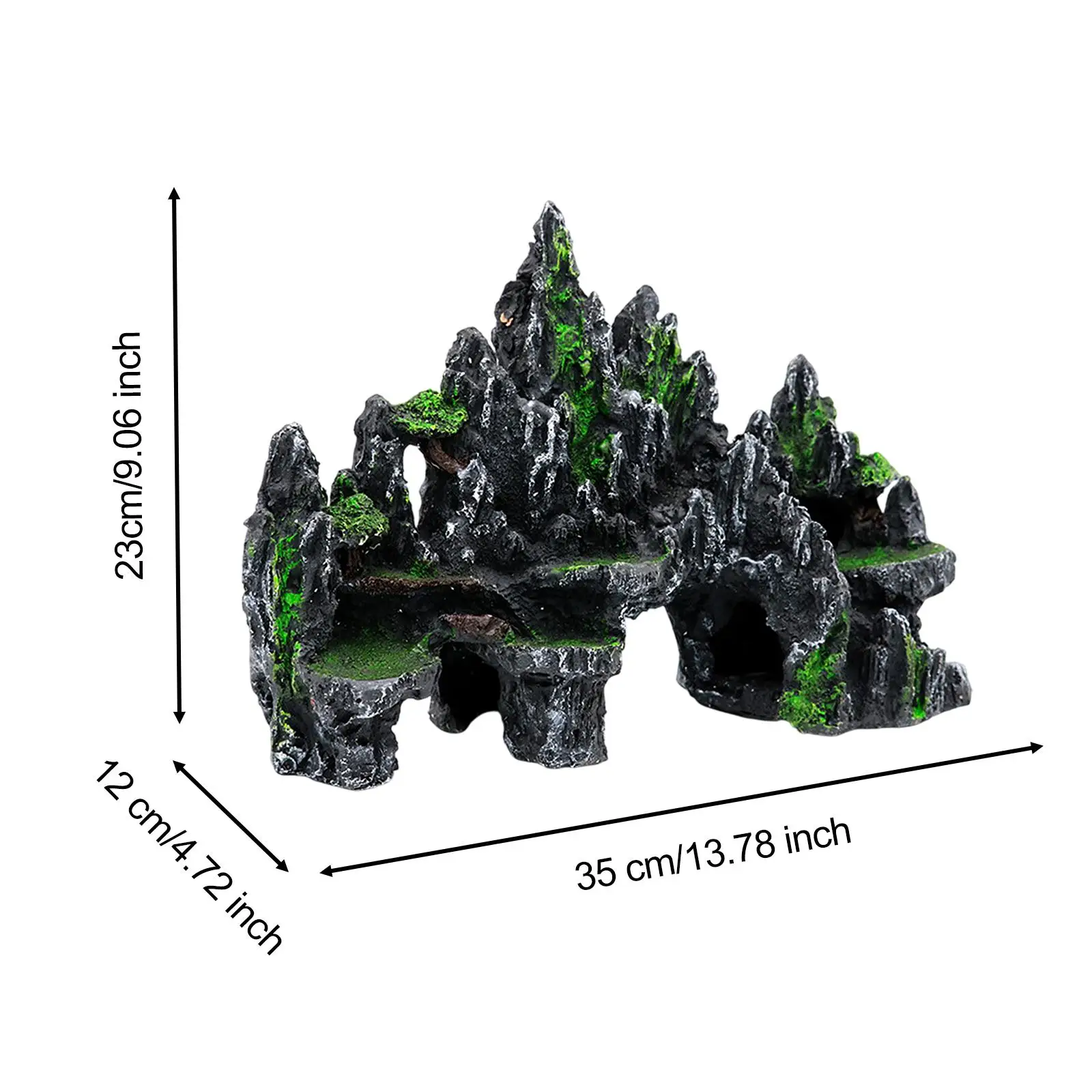 Aquarium Rockery Landscaping Multifunctional Realistic Aquarium Mountain View Stone for Micro Landscape Porch Yard Lawn Garden