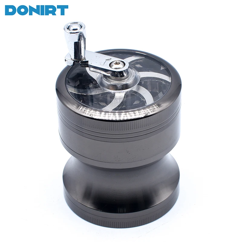 Herbal Crusher 63mm Herbal Crusher Tobacco Grinder Smoke Manual Kitchen Herb Metal 4 Layer Grinders Spice Mill Cigarette Accessories
