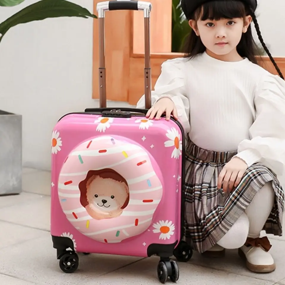 

Travel bags for children Cartoon cute sat and ridden kids' luggage combination lock lightweight luggage travel suitcase on wheel