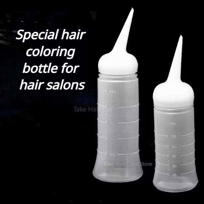 

150/260ml Professional Hair Dye Applicator Brush Dispensing Salon Empty Plastic Hair Color Dry Washing Bottle Barber Accesories