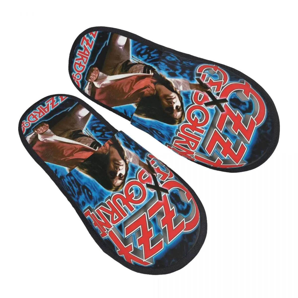 

Ozzy Osbourne Prince Of Darkness Guest Slippers for Hotel Women Custom Print Heavy Metal Band Rock House Slipper