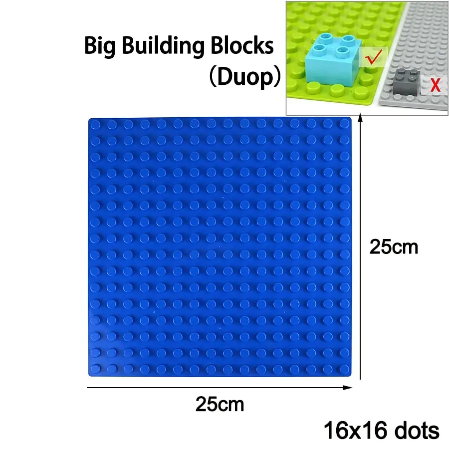 thumbnail image 1 of Bloques de construcción de placas base clásicas de 50 x 50, 32 x 32, 16 x 32, 16 x 16 puntos, bloques de construcción, placas base, bloques de plástico para bricolaje, juguetes de construcción de ladr, 1 of 5