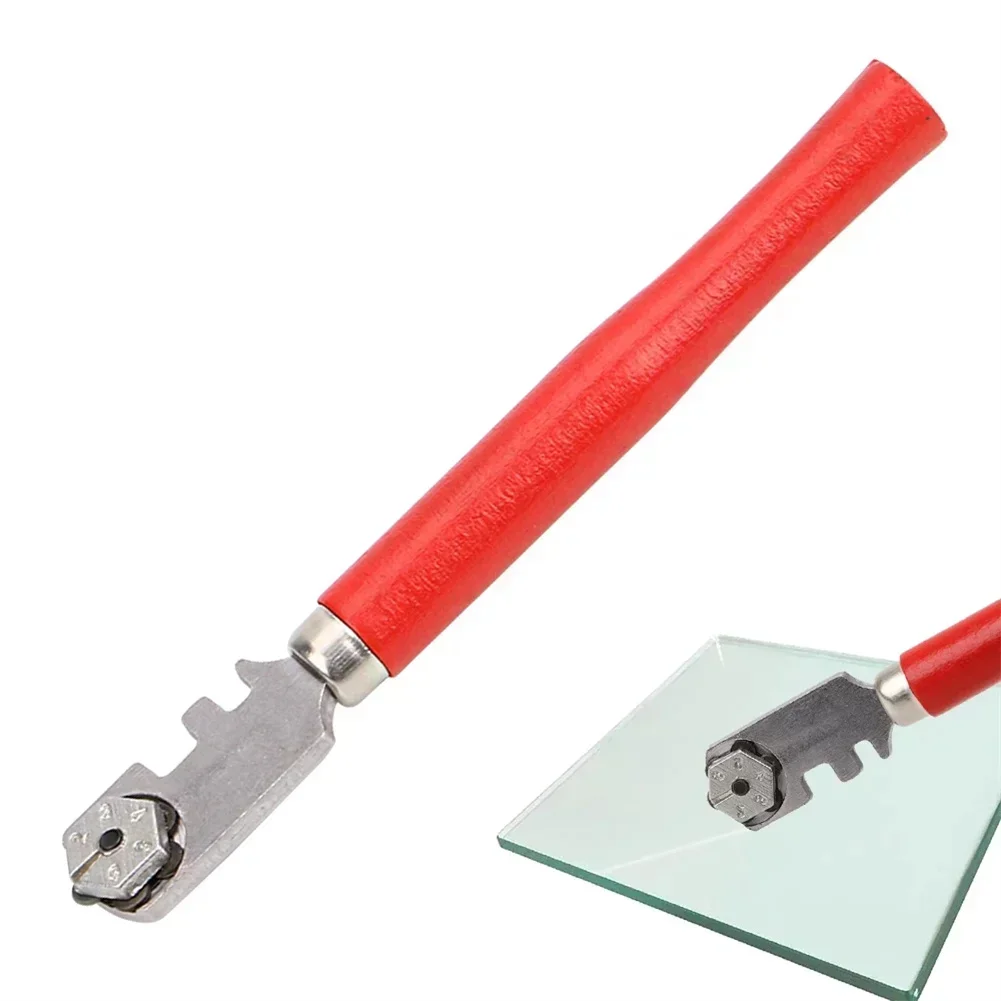 1 Piece Glass Cutter Glass Cutter 6 Wheels Design Easy To Operate For Householdcutting Work Cutting Thickness 6-12mm 4