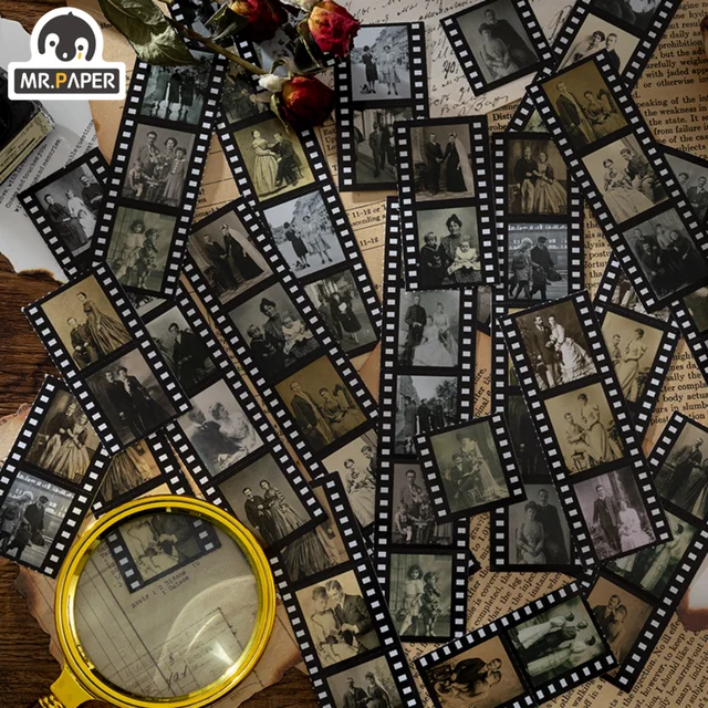 Mr. Paper 6 스타일 빈티지 건축 스티커: 과거의 매력을 담은 예술 작품