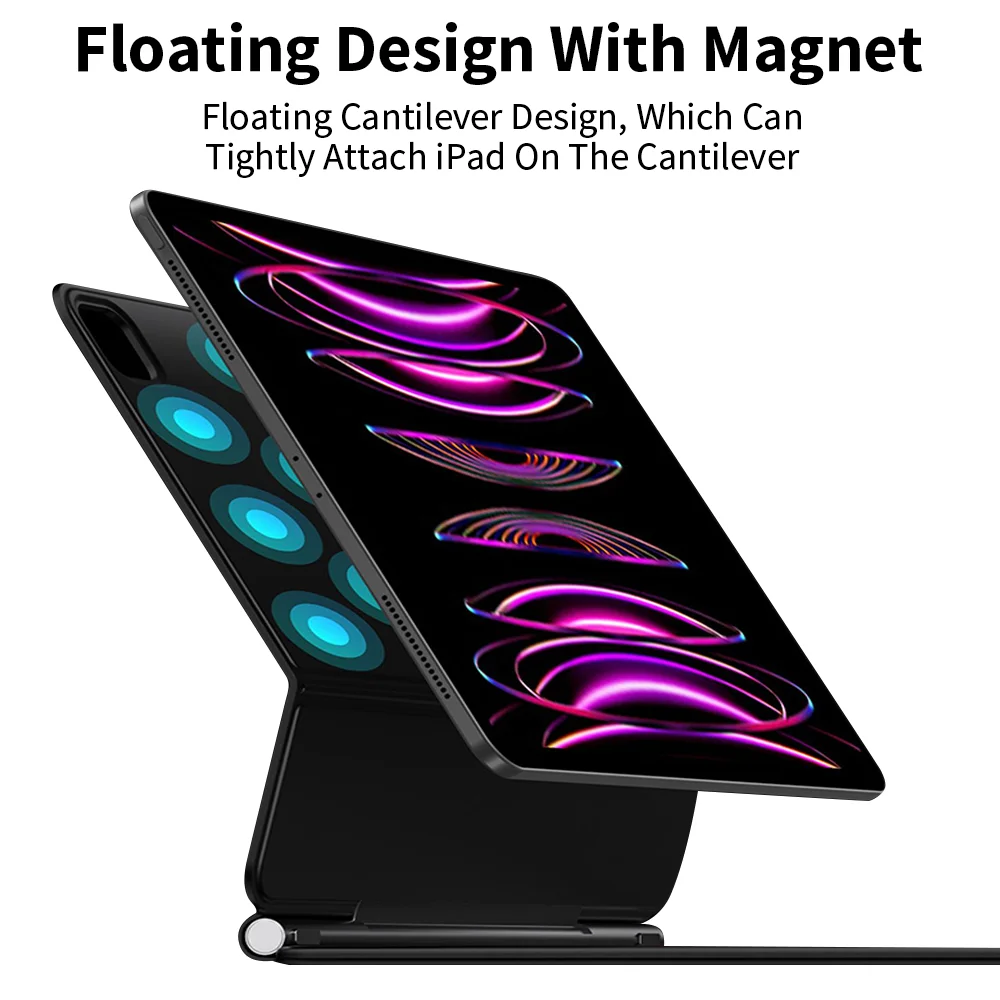 Backlight Magic Keyboard for iPad Pro 12.9 11 Bluetooth Keyboard for iPad Accessories 10th Air 4 5 Magnetic