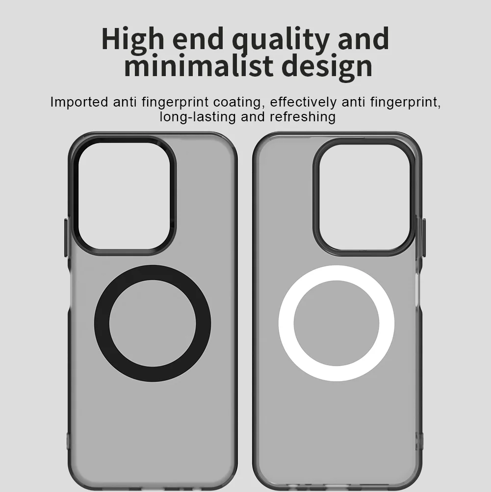 Magnetic Wireless Charging Case with Candy Colors and Transparent Back Shell