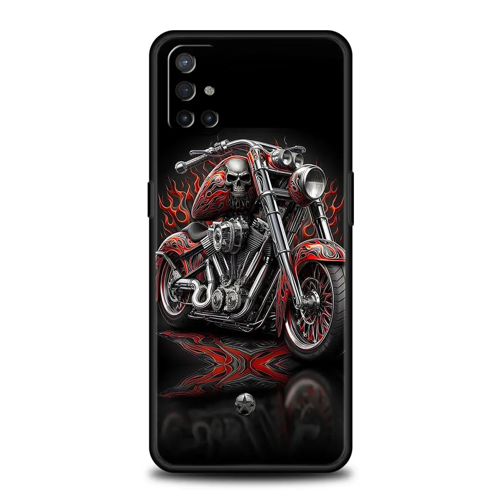 Vintage Motorcycle Painted Soft TPU Phone Case - Colorful Design