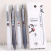 4pcs Black Ink Gel Pen，Penguin Pattern Design with Metal Clip, Smooth Writing, Durable and Comfortable for Office and Study Use 2
