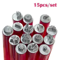 6/10/15pcs Metal Nail Art Stamp Pen Daisy Butterfly Nail Stamp Handicraft Leaf Nail Flower Star Dotting Art Heart Tools Hot Sale 1