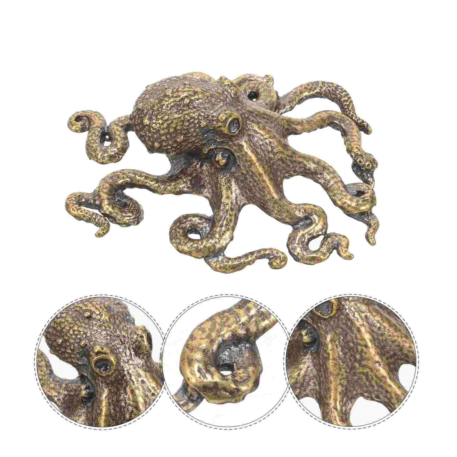 

Copper Octopus Figurine Small Octopus Craft Tabletop Octopus Decoration Office Desk Octopus Decor