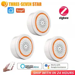 NEO Tuya ZigBee 3 In 1 Sound Light Sensor Built-in 90dB Siren Alarm Smart Home Alarm Sensor Remote SmartLife APP Required Hub