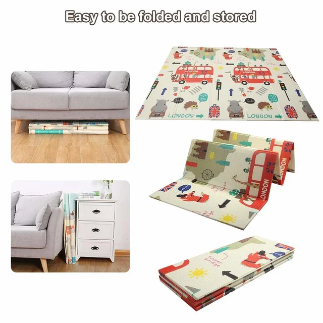 1cm Thick Foldable Floor Baby Play Mats Kids Playmat Crawling Carpet Children Toddler Thermal Rug Game Pad Foam Educational Toys 6
