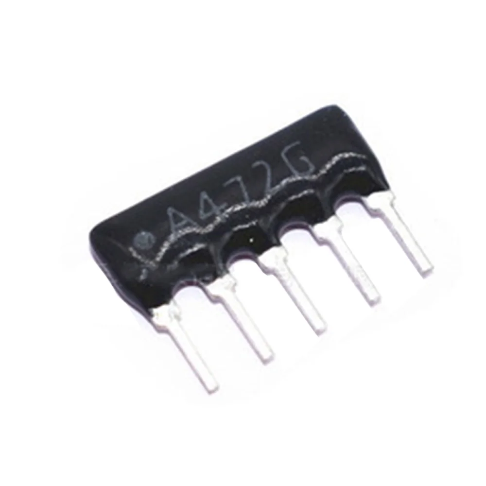 

50 PCS A05-472G SIP-5 A05-472 4.7K ohm 4 Commoned Resistor Network Array 5 PIN
