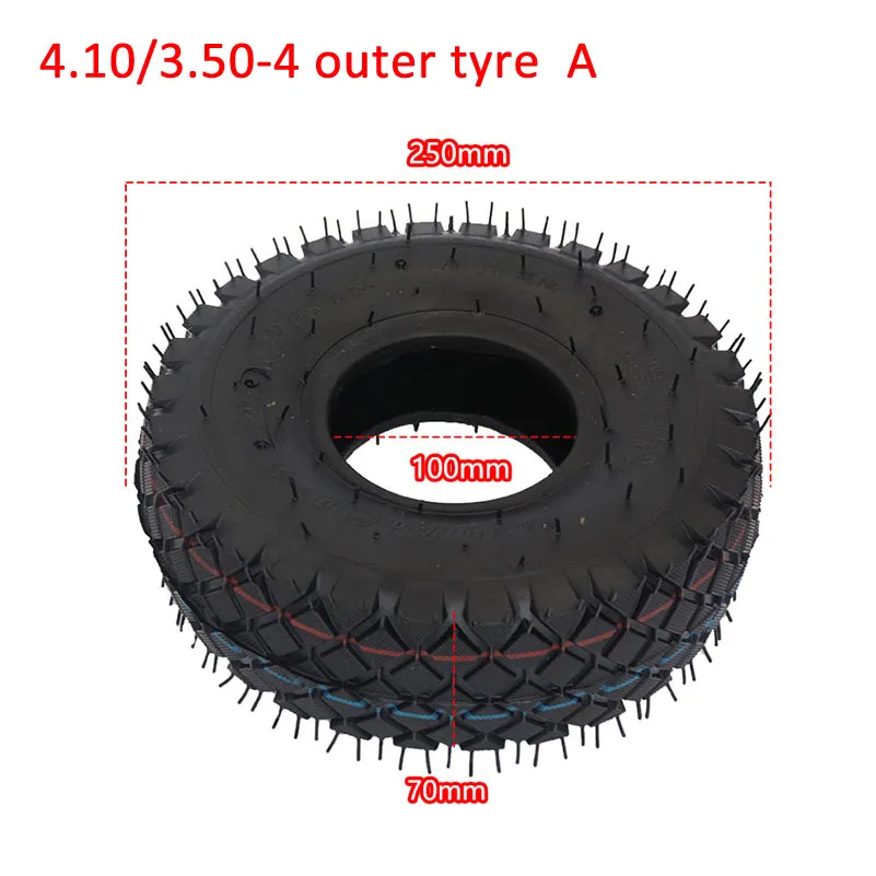 Roue avant complète 4.10/3.50-4 pour trottinette thermique, Pièces trottinette  thermique, Pneumatique