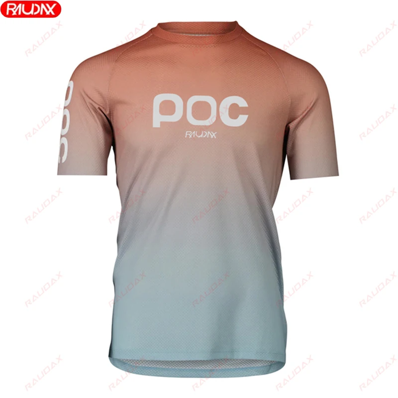 thumbnail image 1 of RAUDAXPOC Camiseta de verano para hombre para montar en motocicleta, camiseta de manga corta transpirable para bicicleta de montaña, camiseta para motocicleta todoterreno, camiseta DH para hombre, 1 of 4