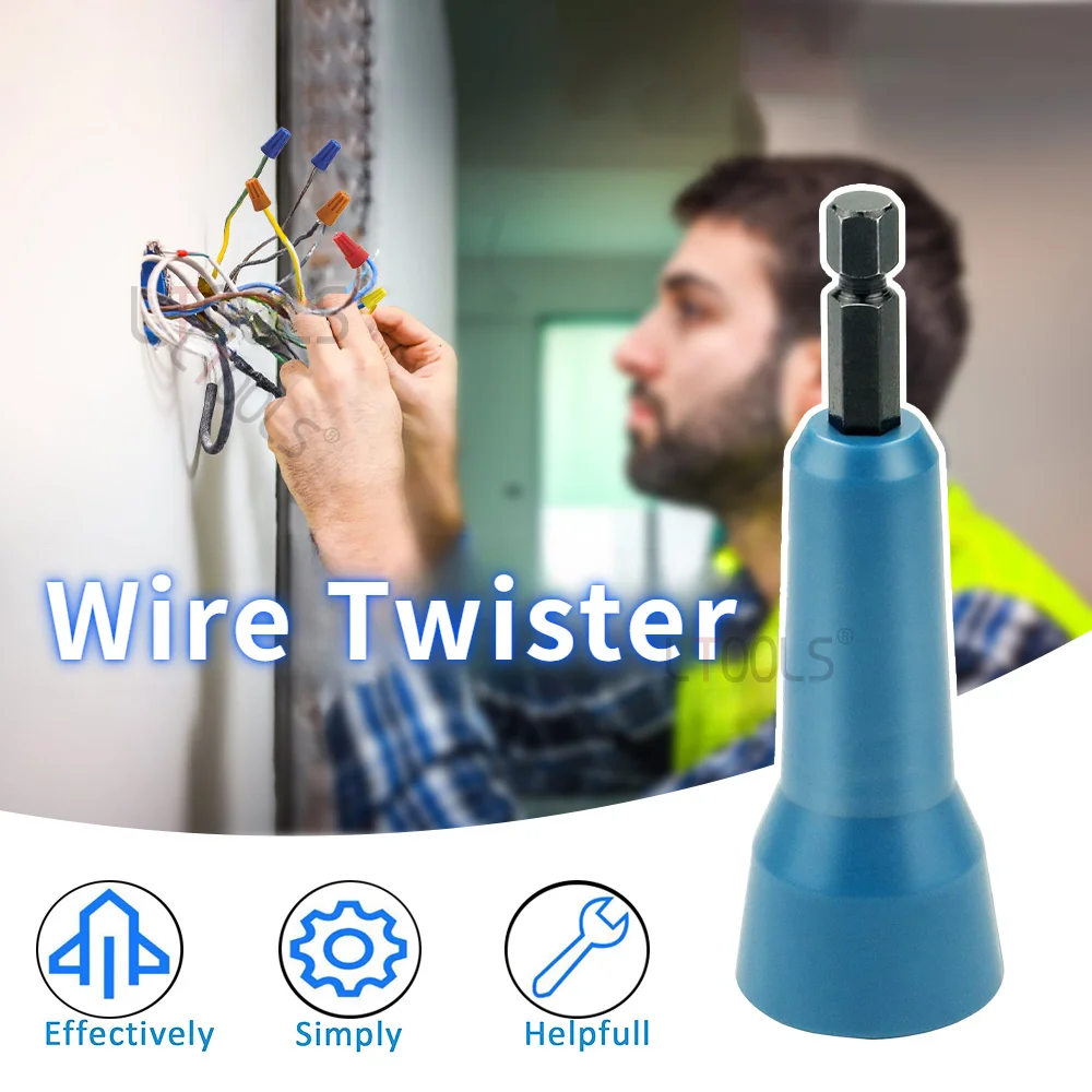 

Wire Knotter Wiring Cap Wire Twisting Tool for Rotating Twisted Wire Connector Sockets for Drill Bits and Wire Connector Drivers
