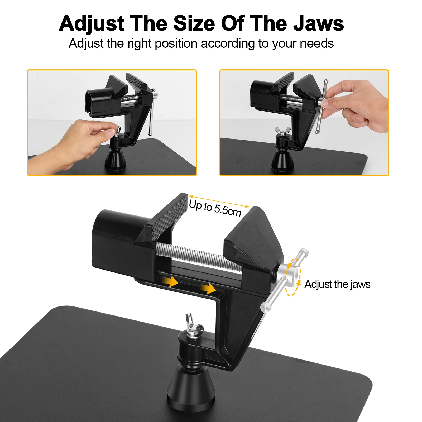 NEWACALOX Magnetic Flexible Arm Soldering Third Hand PCB Holder with 360 ° Rotating Hot Air Gun Stand Welding Workbench 5