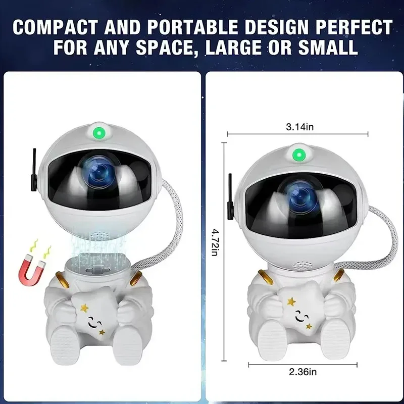 2024Star Projector Galaxy Night Light Astronaut Space Projector Starry Nebula Ceiling Lamp for Bedroom Home Decorative kids gift 2