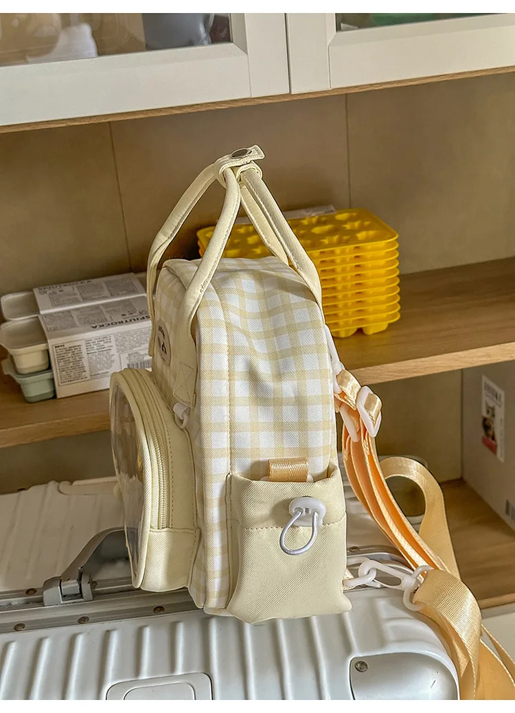 Kawaii Pastel Grid Harajuku Ita Tote Bag