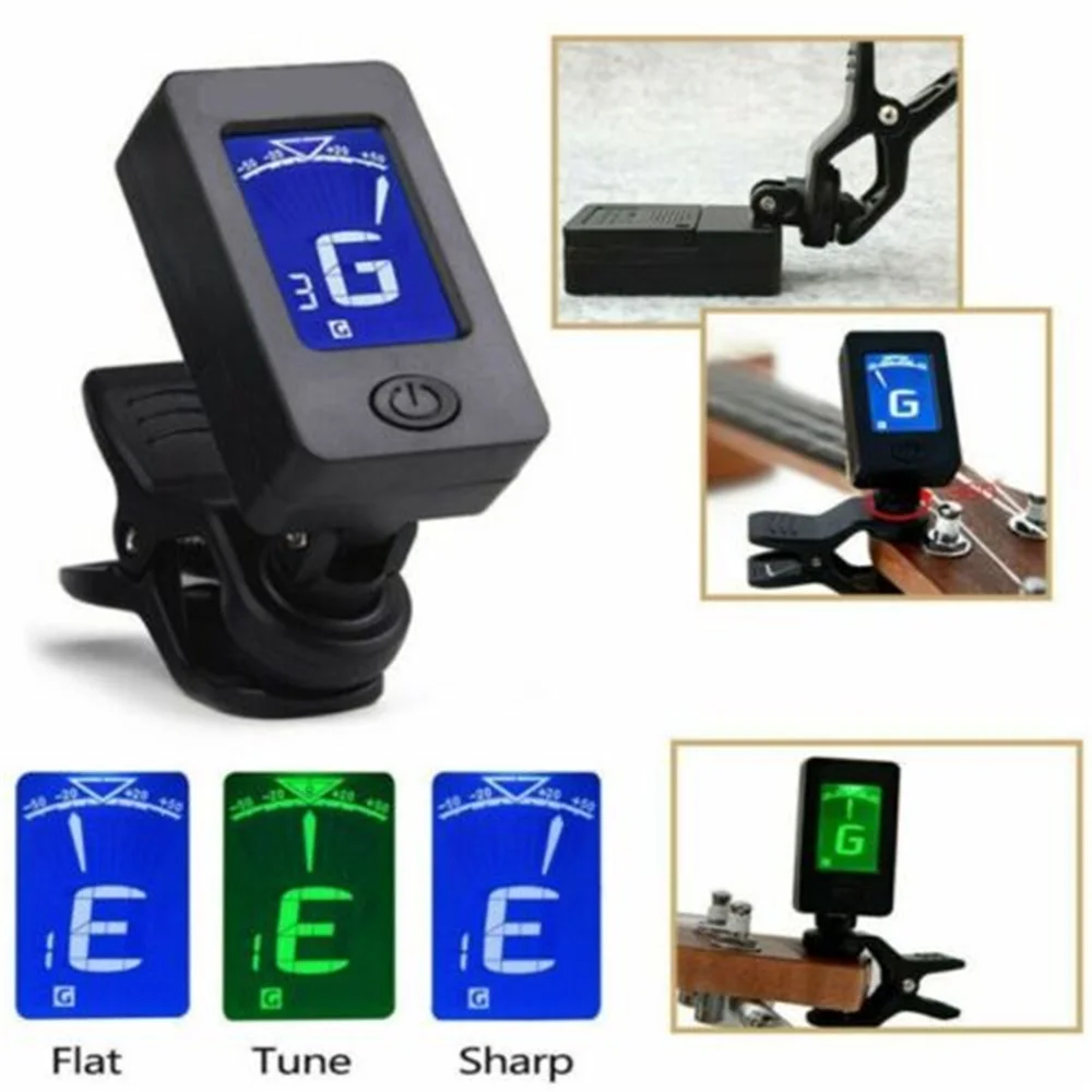 Guitar Tuner Digital Clip-On Tone Tuner for Electric Urikri Bass Violin ...
