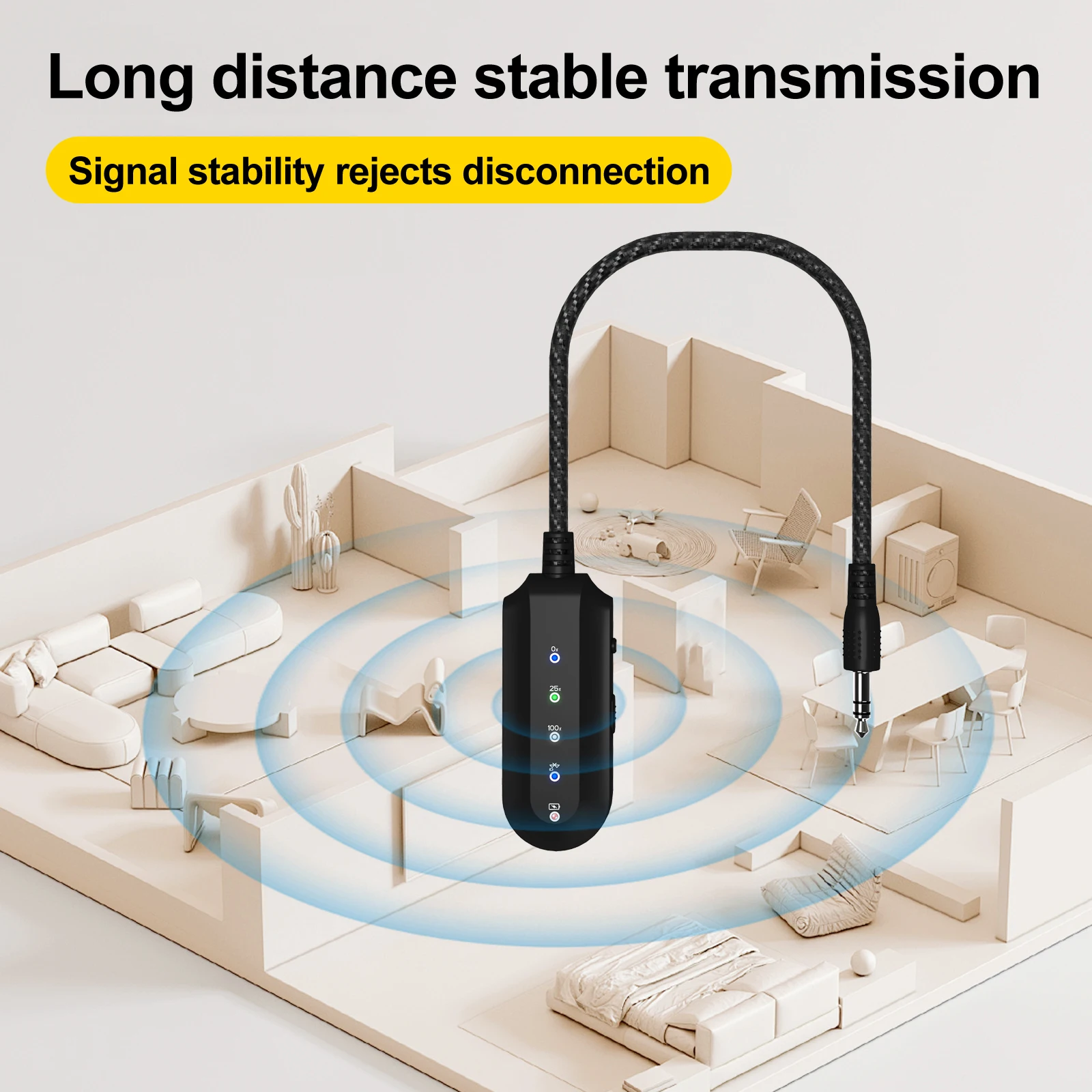 Tebe Bluetooth 5.3 Audio Receiver Adapter 3.5mm Aux Wireless Vocal Remover Music Splitter for Karaoke Live Broadcast