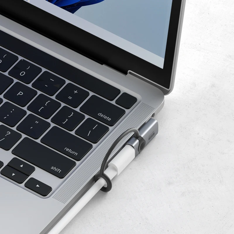 Hagibis 240W USB C to C Adapter with Lanyard 80Gbps 90 Degree Converter 8K Video USB4 Adapter for MacBook iPhone 15/16/17 Tablet