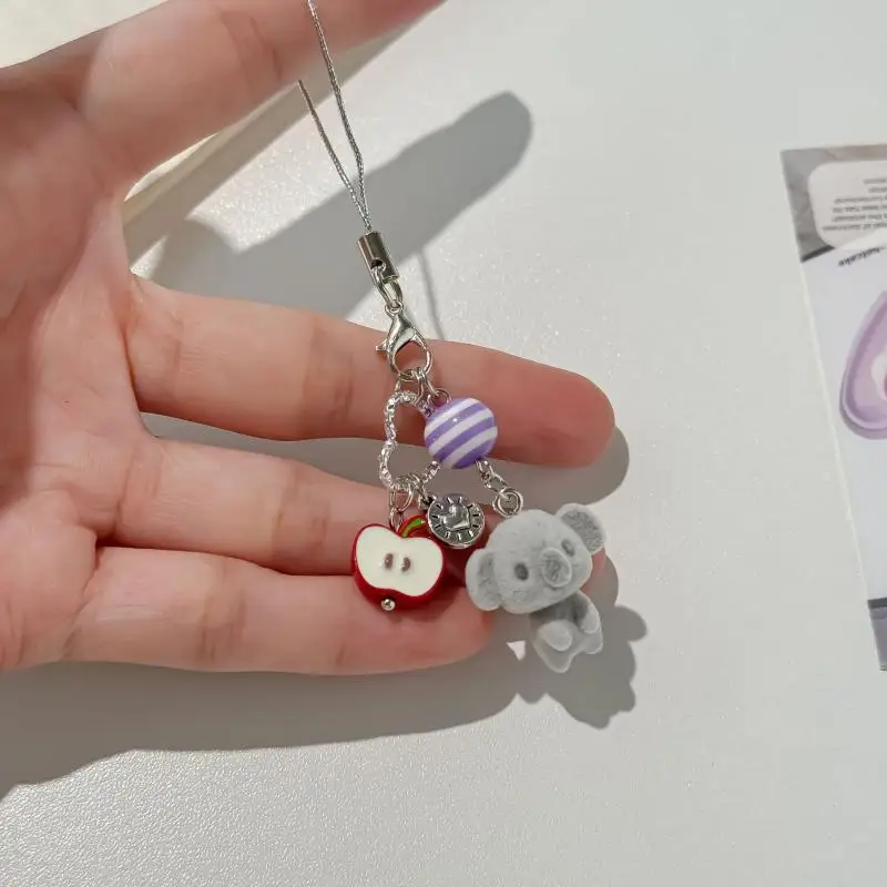 Sevimli Karikatür Kabarık Hayvan Anahtarlıklar Güzel Yavru Tavşan Ördek Anahtarlık Süs kadının Çanta Aksesuarları Cep telefon kayışı