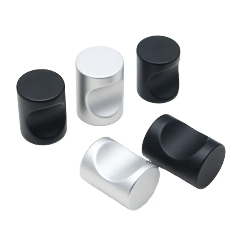 Drawer Wardrobe Cabinet Door Knobs and Pulls Modern Simple Round Thumb Handle furniture handles,kitchen door handles