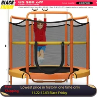 60" Trampoline for Kids, Heavy Duty, Adjustable Height, Max Weight 330 lbs, 5 Ft Outdoor Indoor Trampoline for 3-7 Ages 1