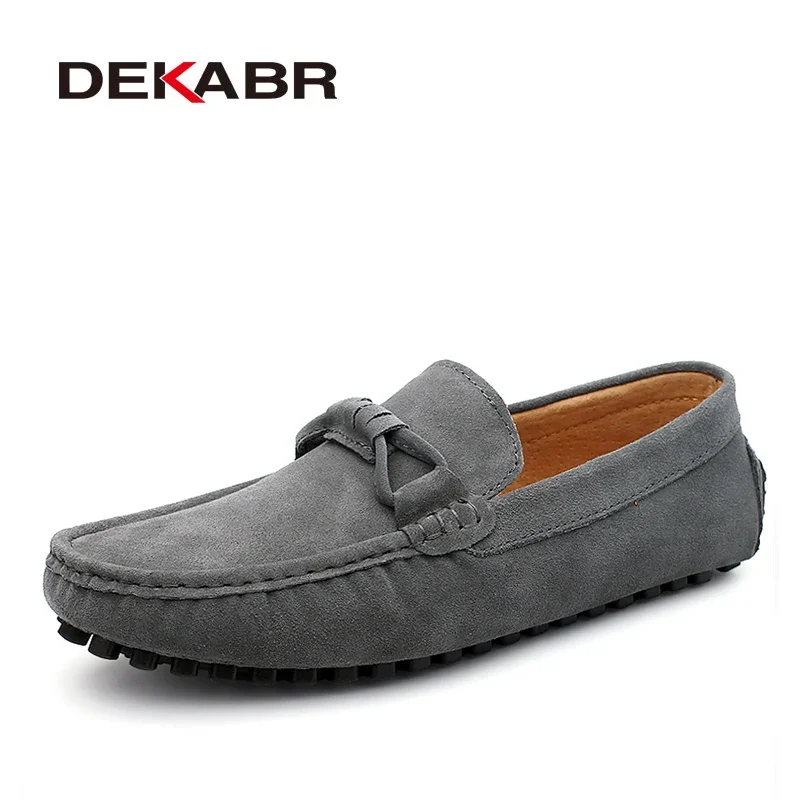 

DEKABR New Men Cow Suede Loafers Spring Autumn Genuine Leather Driving Moccasins Slip on Men Casual Shoes Big Size 38~46