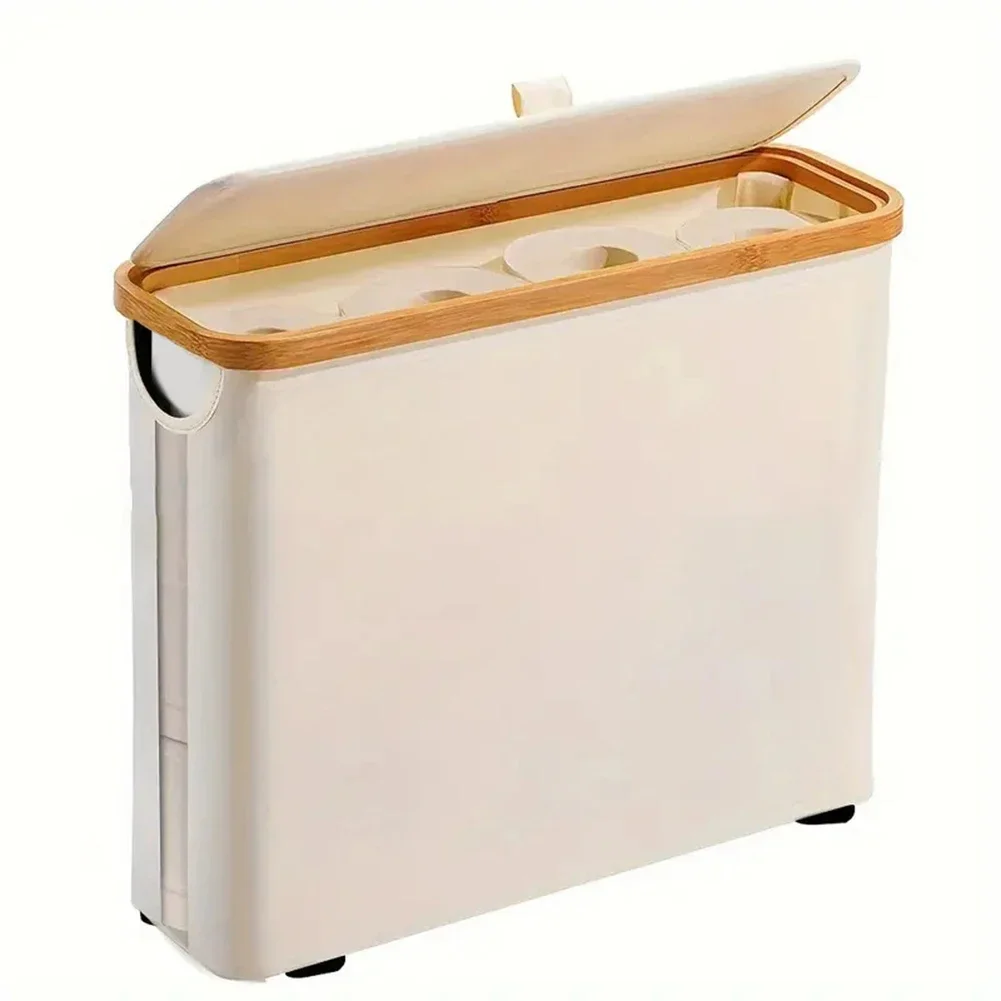 1 Pcs Roll Paper Storage Basket Elegant Toilet Paper Basket-Toilet Bin Storage Bathroom Tool