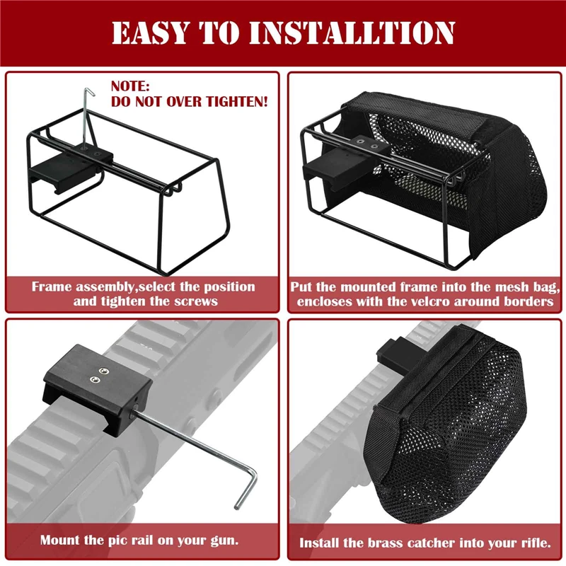 

New Quick Release Shell Catcher With Detachable Heat Resistant Thickened Brass Catcher Nylon Mesh For Rifle