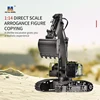HUINA 1593 1:14 RC Alloy Excavator 22CH Big Screw drive Simulation Excavator Remote Control Track Engineering Vehicle Toy boy 2