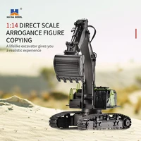 HUINA 1593 1:14 RC Alloy Excavator 22CH Big Screw drive Simulation Excavator Remote Control Track Engineering Vehicle Toy boy 2