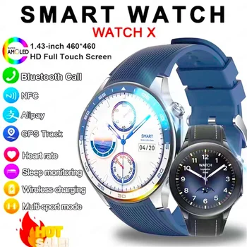 New OPPO WATCH X 1.43 AMOLED Smart Watch AOD Waterproof Heart Rate Sports Smartwatch MenWomen BT Call Connect Earphone TWS Music