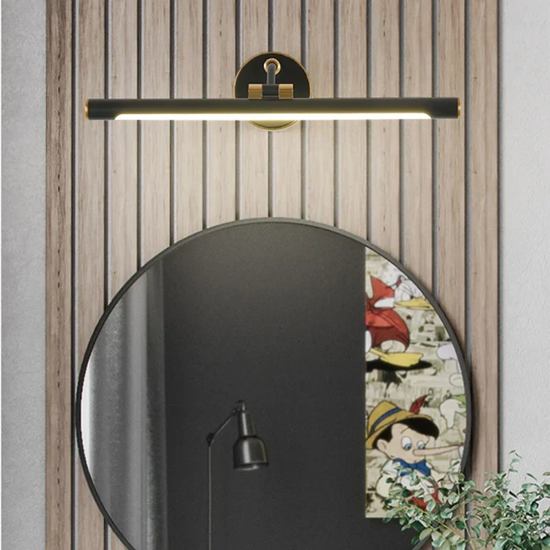 Modern LED Bathroom Mirror Light Retractable Minimalist Makeup Lighting for Bedroom Living Room Mural Light Indoor Wall Sconce