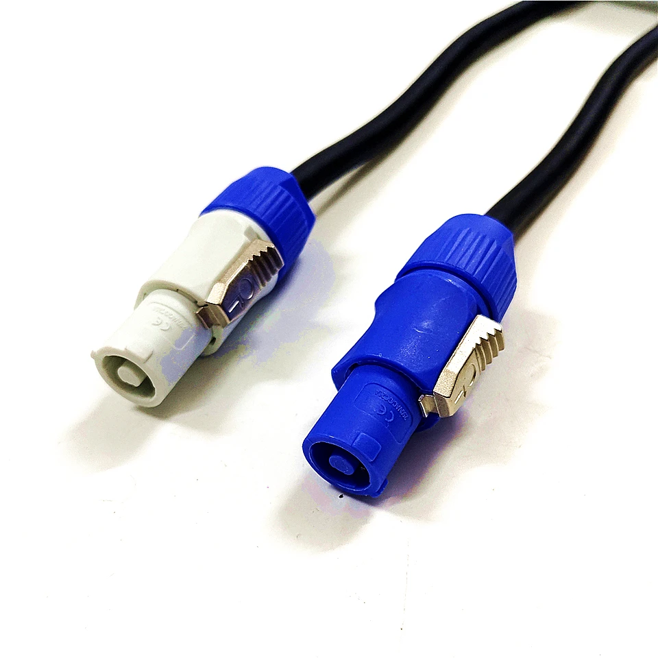 Premium Copper Core Power Extension Cable - 20A PowerCon Input to Output, 3-Pin, 3x2.5mm², 0.5m to 12m Length