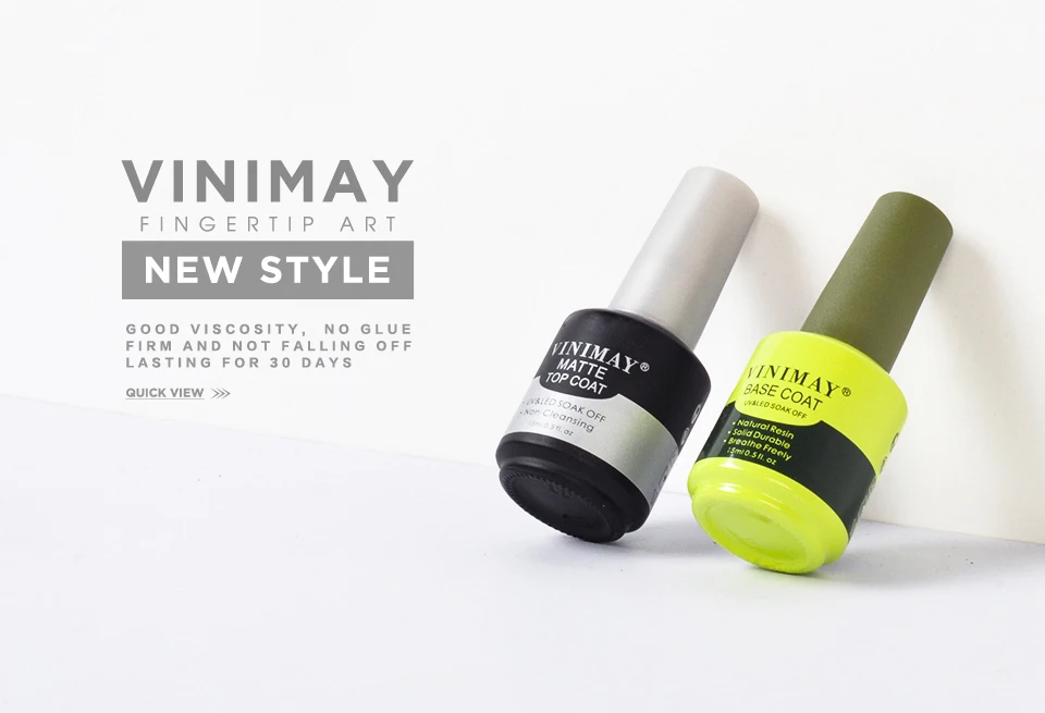 VINIMAY Base & Top Coat Gel Nail Polish